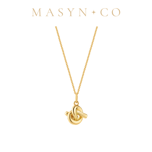 MASYN Eternal Bond Necklace · Gold-Plated S925 Sterling Silver Adjustable Pendant Necklace (Gold)