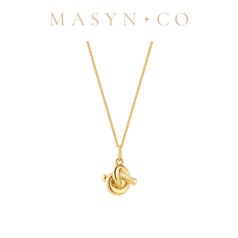 MASYN Eternal Bond Necklace · Gold-Plated S925 Sterling Silver Adjustable Pendant Necklace (Gold)